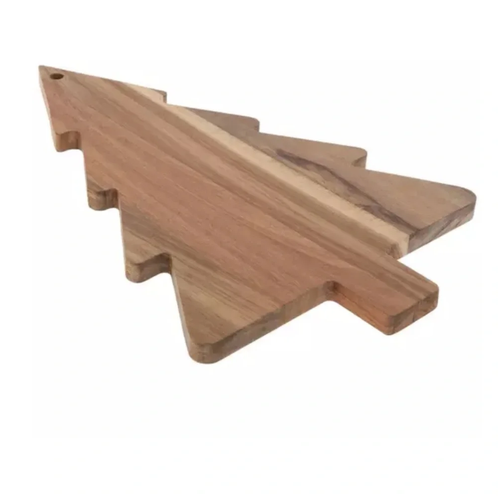 Robert Stanley Home Collection Acacia Wood Tree Charcuterie Board Holiday NWT